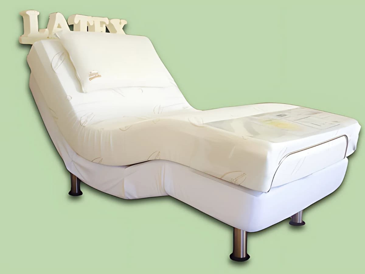 Adjustable latex bed with pillow